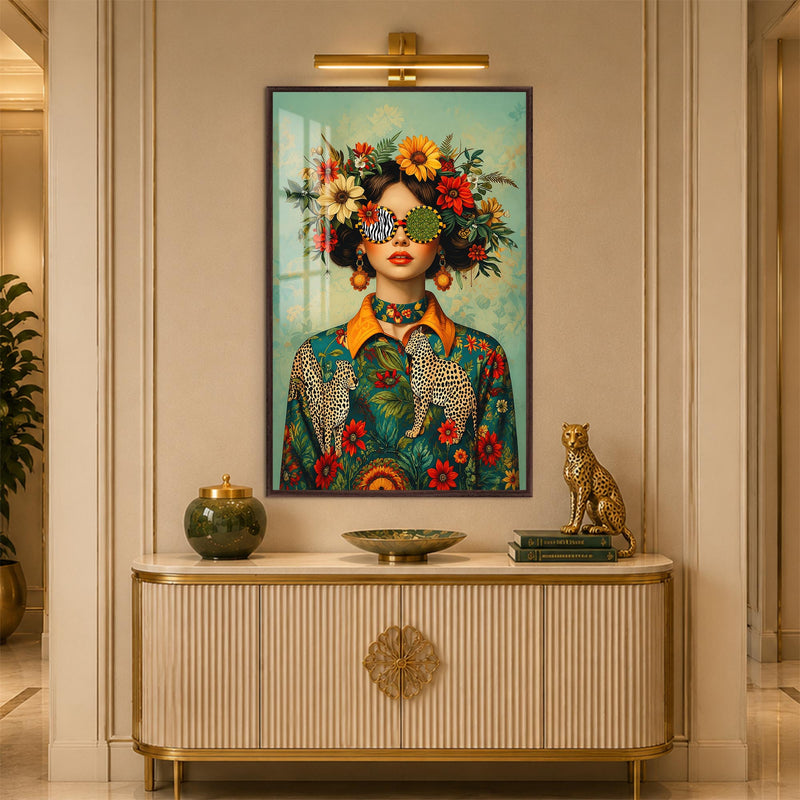 Wildflower Visionary with walnut frame