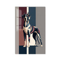 Modern Great Dane product shot on white background