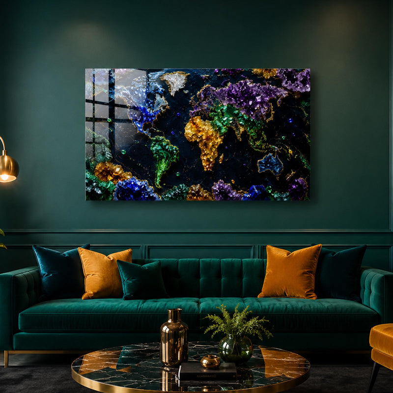 Crystal World Map lifestyle view