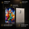 Moonlit Fashion Trio — tempered glass, ultra HD print, ready to hang