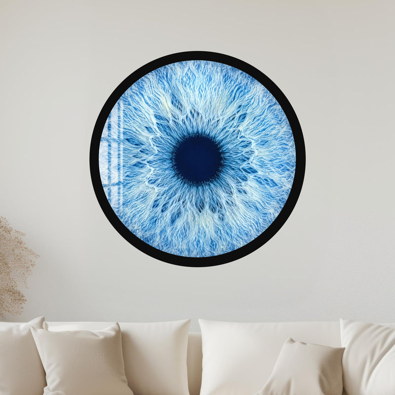 Arctic Blue Iris with black frame