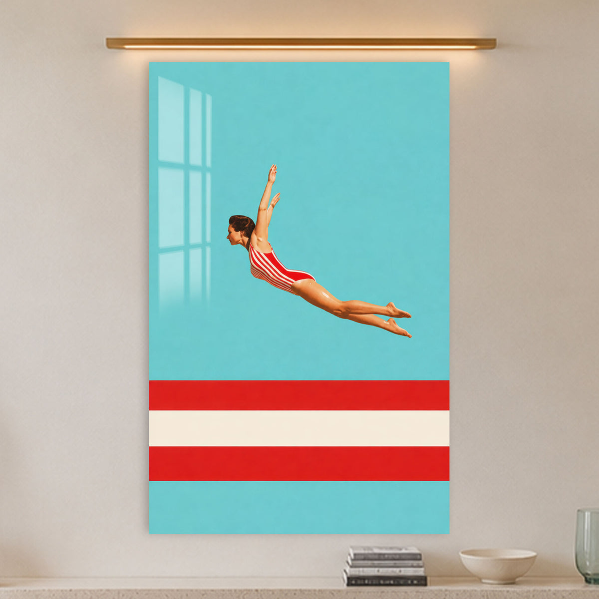 Retro High Dive in a modern room