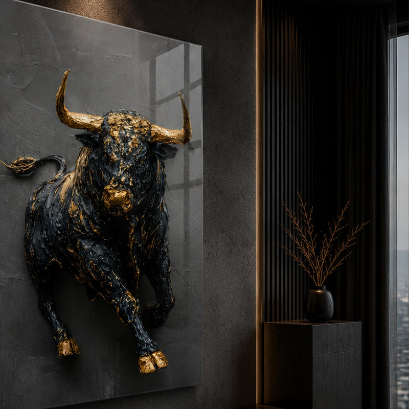 Golden Charging Bull lifestyle view
