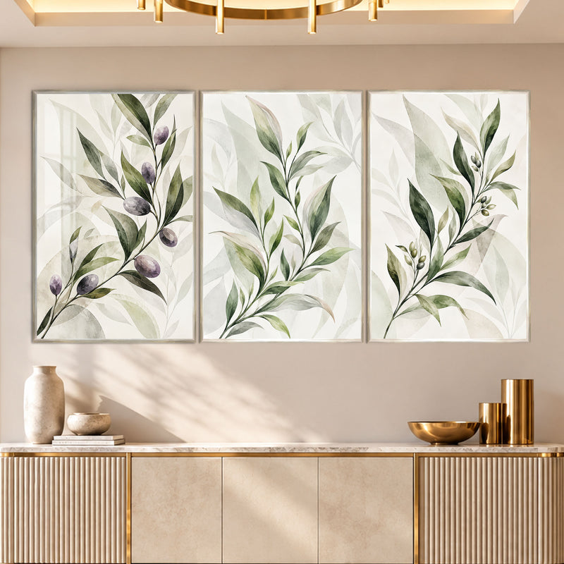 Olive Branch with silver frame