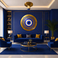Royal Blue Evil Eye in a modern room