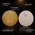 Golden Tree Of Life IV with walnut frame