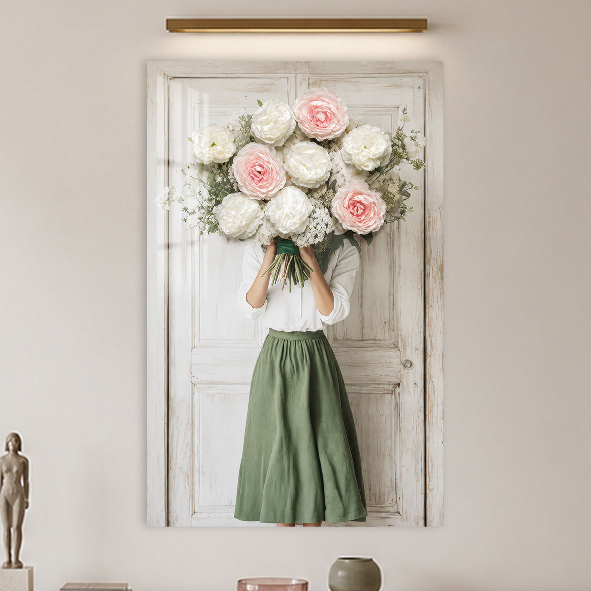 Hidden By Peonies in a modern room