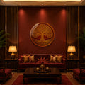 Crimson Tree Of Life in a modern room