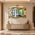 Jeweled Fan Mosaic with white frame
