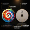 Vibrant Colour Swirl — tempered glass, ultra HD print, ready to hang