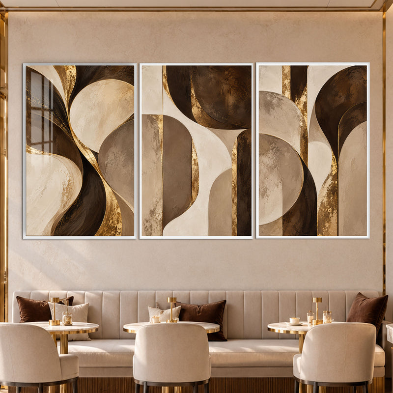 Golden Curves with white frame