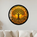 Sunlit Tree Of Life with gold frame