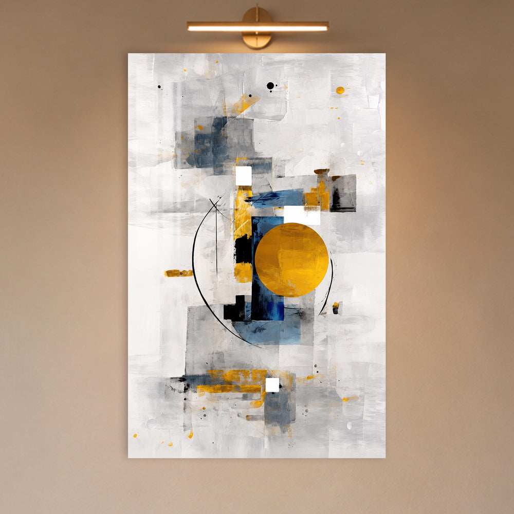Golden Eclipse in a modern room