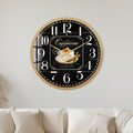 Vintage Cappuccino Café with gold frame