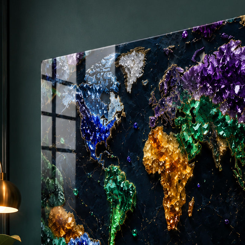 Crystal World Map lifestyle view