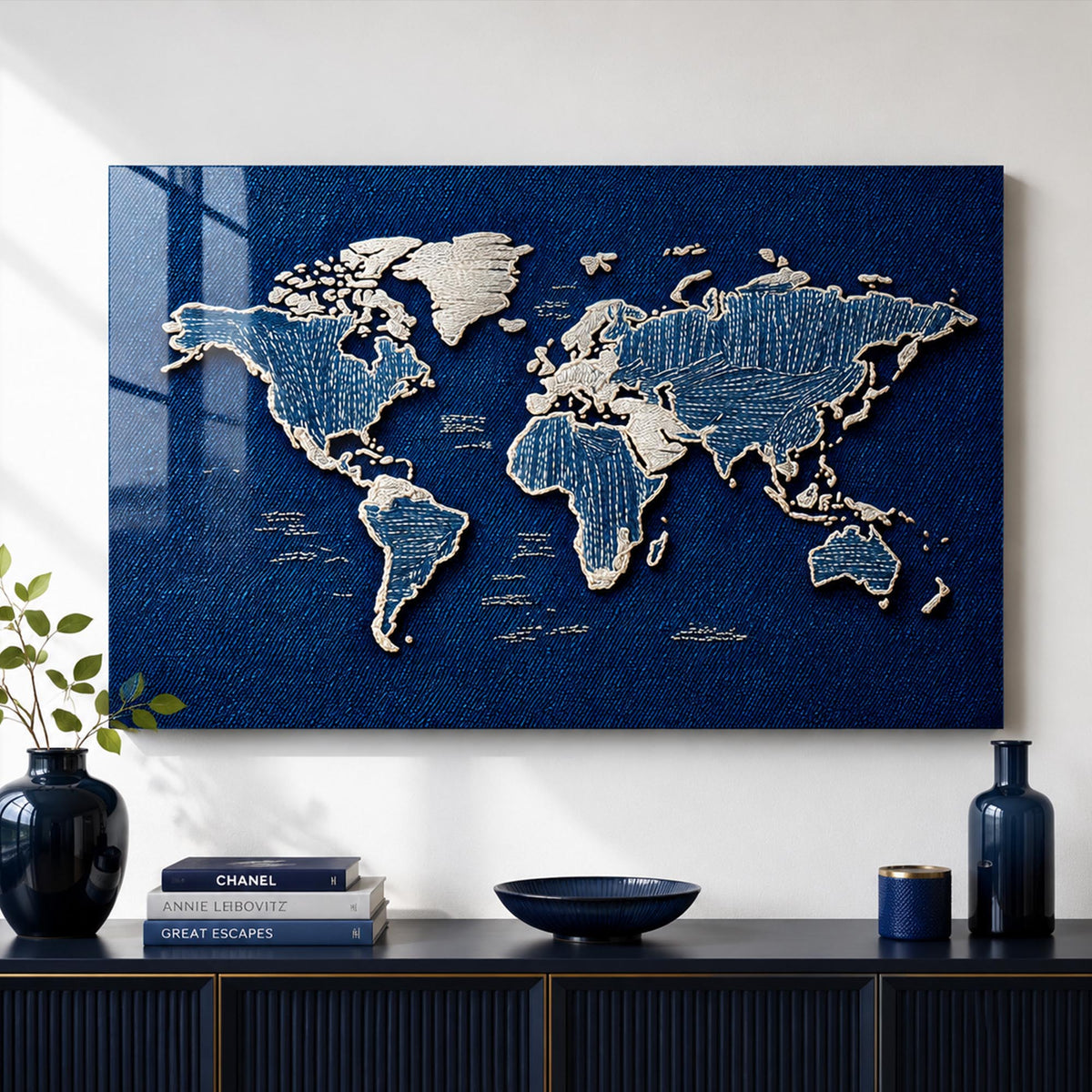 Denim World Map lifestyle view