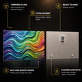 Chromatic Flow — tempered glass, ultra HD print, ready to hang