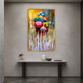Rainy Day Umbrellas with gold frame