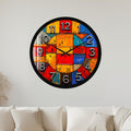 Retro Number Collage with black frame