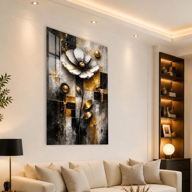 Golden Geometric Flower angled lifestyle view
