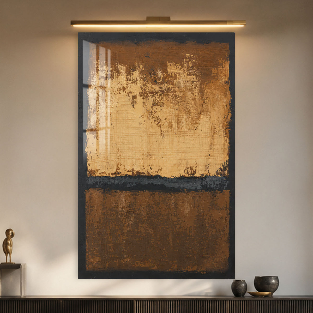 Bronze Divide in a modern room