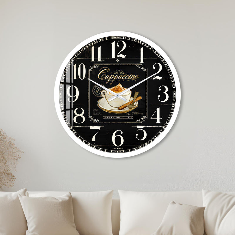 Vintage Cappuccino Café with white frame