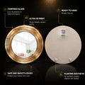 Gilded Copper Rings — tempered glass, ultra HD print, ready to hang
