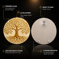 Golden Tree Of Life — tempered glass, ultra HD print, ready to hang