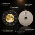 Golden Lunar Roman — tempered glass, ultra HD print, ready to hang