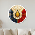 Sacred Flame Mandala with white frame