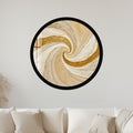 Gilded Ivory Swirl with black frame