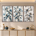 Blue Blossom II with walnut frame
