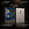 Golden Moonlit Grove — tempered glass, ultra HD print, ready to hang