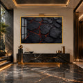 Molten Lava Rock with gold frame