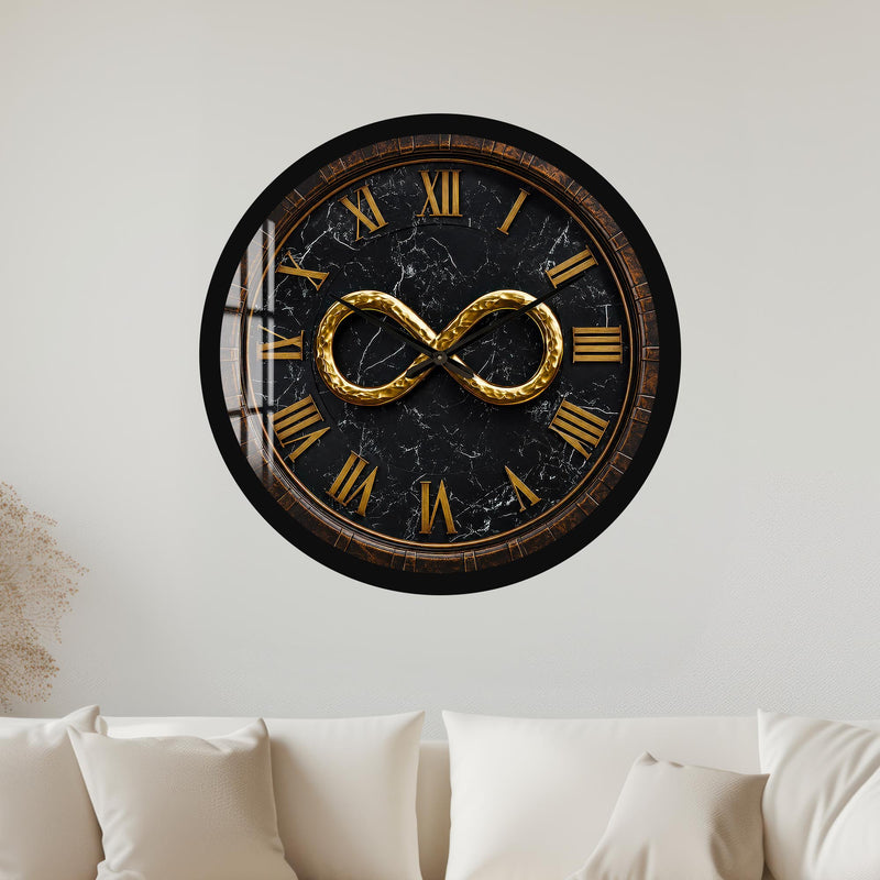 Golden Infinity Marble with black frame