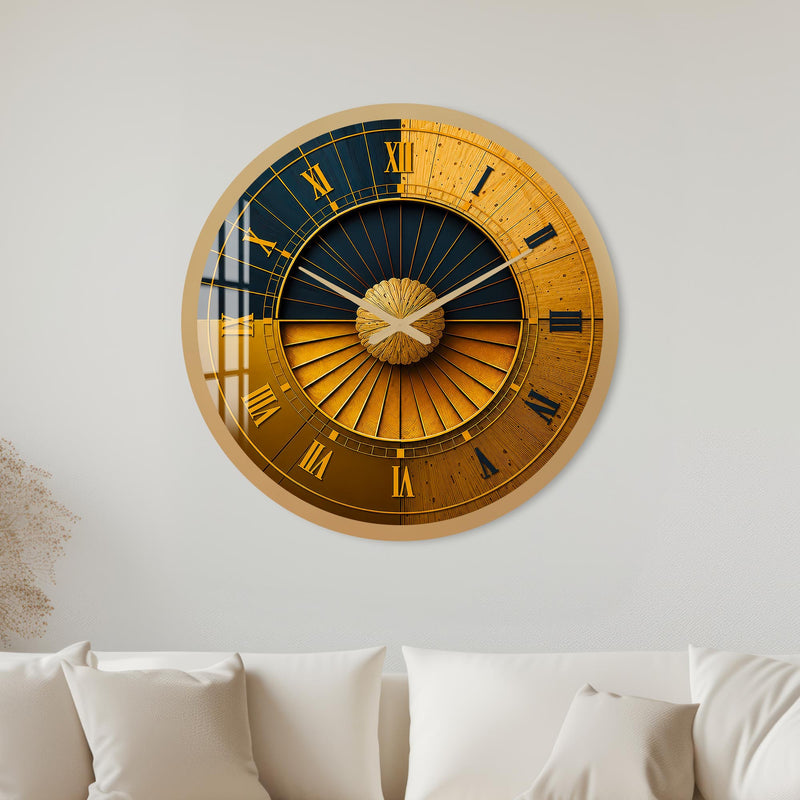 Gilded Roman Dial with gold frame