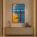 Red Coat By The Sea with walnut frame