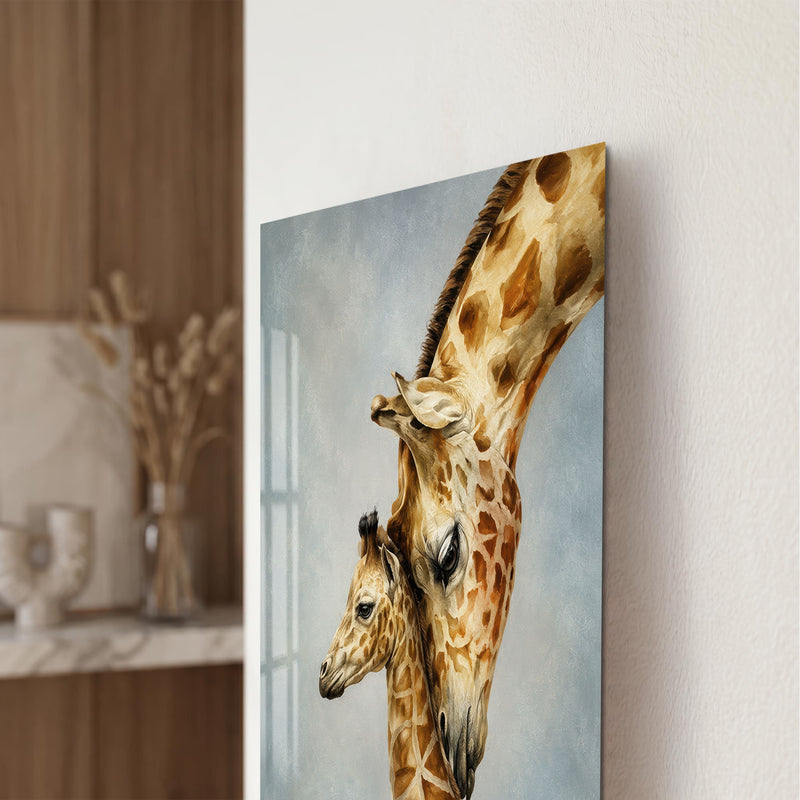 Tender Giraffes close-up angled detail