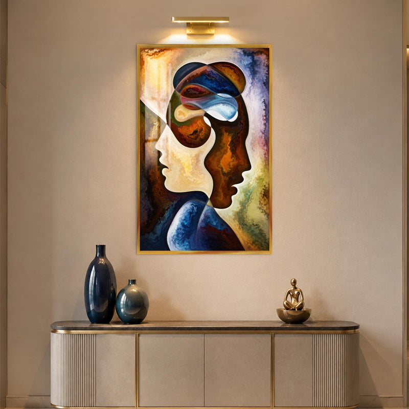 Entwined Minds with gold frame
