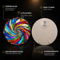 Prismatic Spiral — tempered glass, ultra HD print, ready to hang