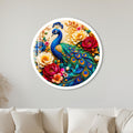 Regal Peacock Garden with white frame