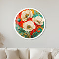 Gilded Poppy Symphony with white frame