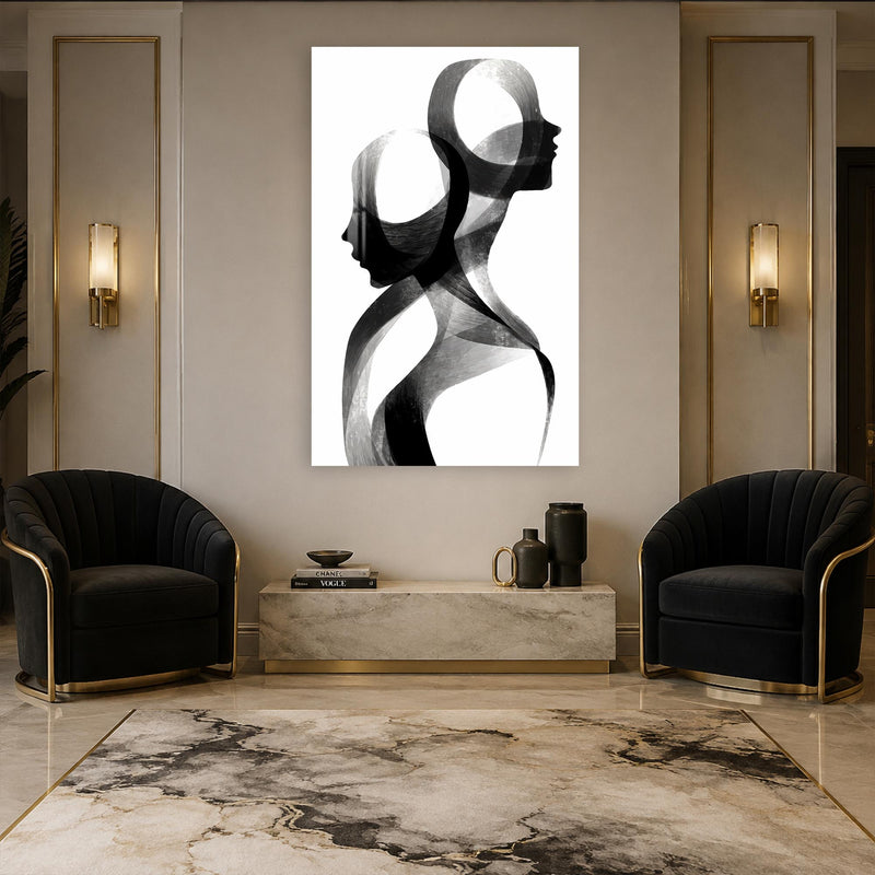 Intertwined Human Silhouettes lifestyle view