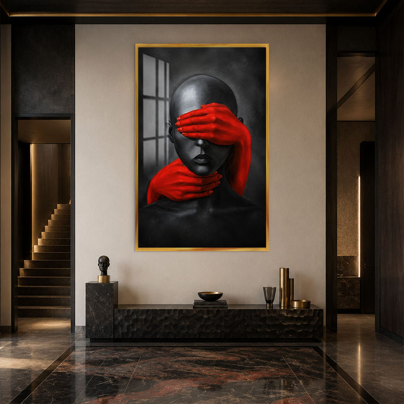 Artronauts Glass Print 12x18 cm | 4.7"x7.1" / Gold Unspoken Senses Glass Wall Art