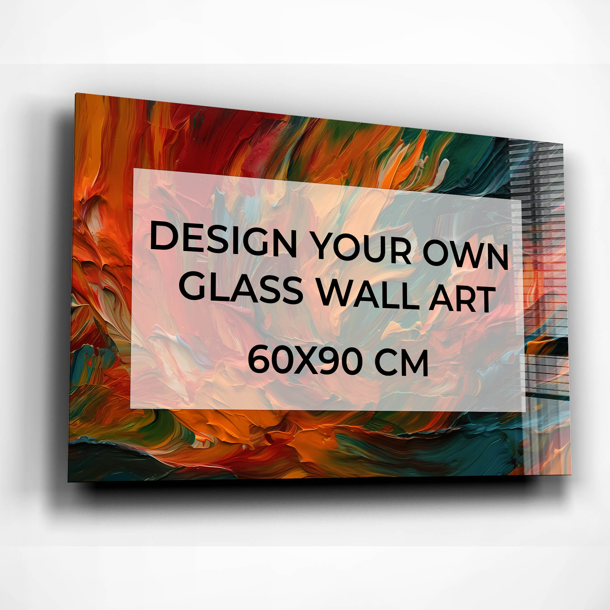 "60x90cm" Custom Design Glass Wall Art