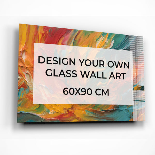 "60x90cm" Custom Design Glass Wall Art