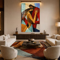 Artronauts Glass Print Geometric Embrace Glass Wall Art