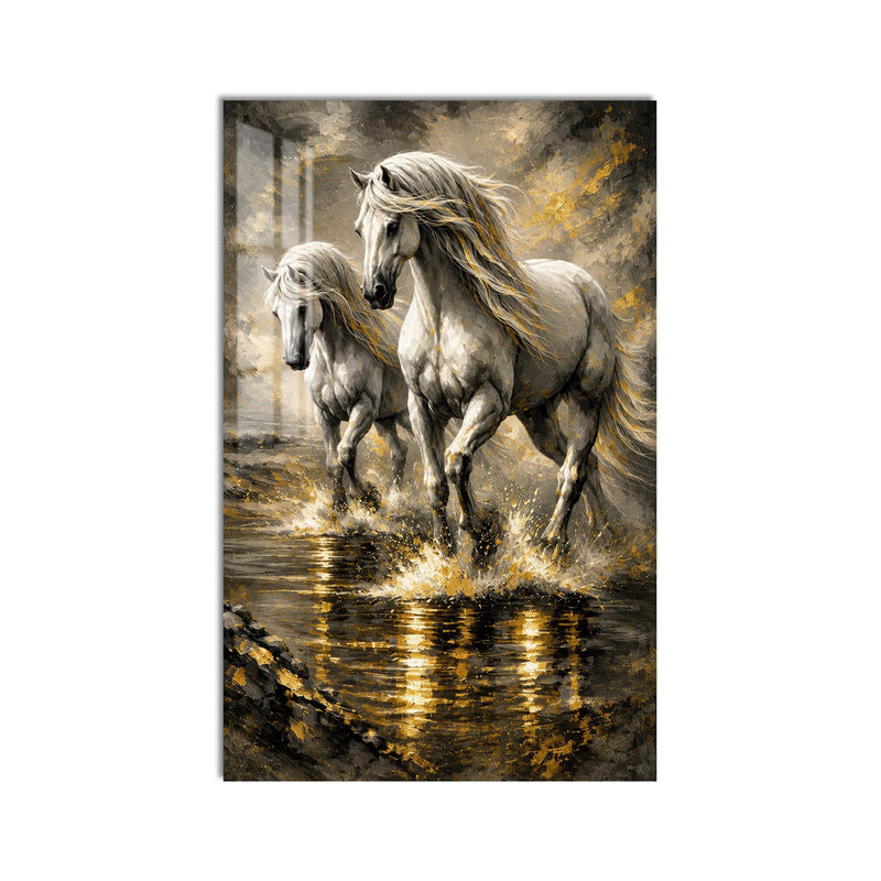 Galloping White Horses product shot on white background