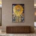 Radiant Holy Spirit with walnut frame