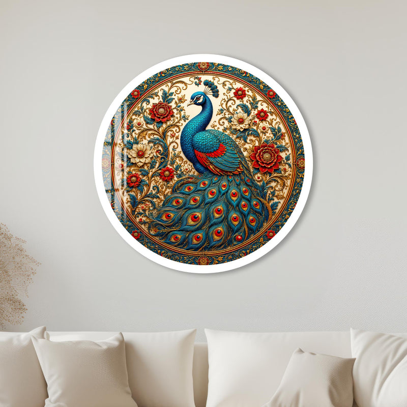 Royal Peacock Garden with white frame
